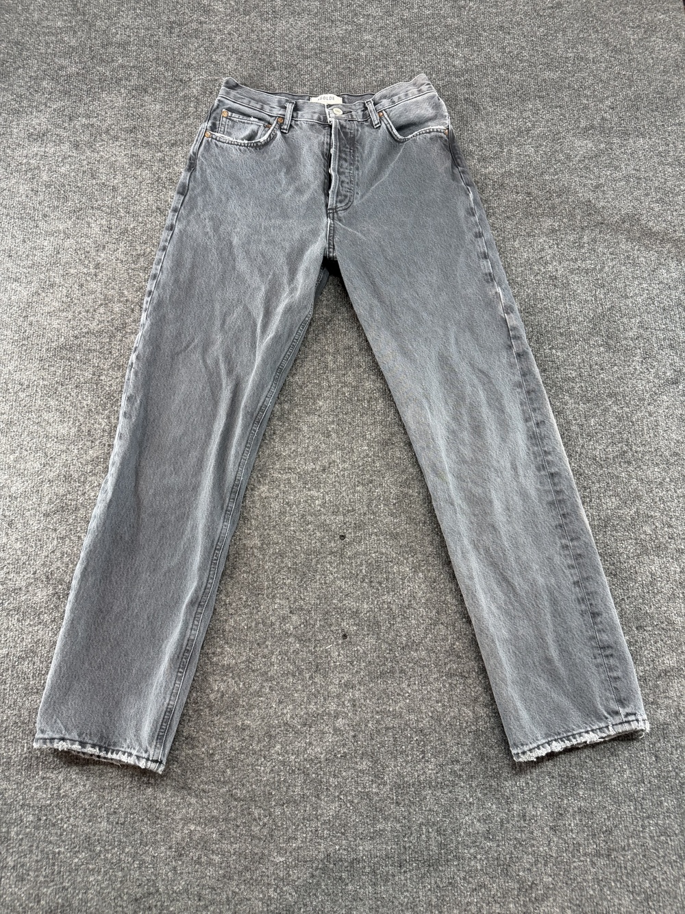 AGOLDE 90s Pinch Jeans Womens 27 Gray Charcoal Wash High Rise Straight Denim